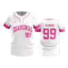 WOMENS NO BUTTON SCOOP NECK DIAMONDS-PINK