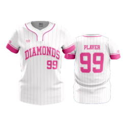 WOMENS NO BUTTON SCOOP NECK DIAMONDS-PINK
