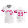 WOMENS V-NECK DIAMONDS-PINK