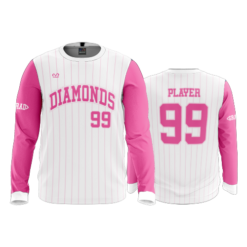MENS SPORT CREW NECK LONGSLEEVE DIAMONDS-PINK