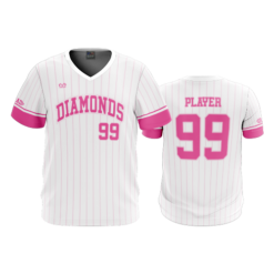 MENS SPORT V-NECK DIAMONDS-PINK