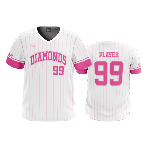 MENS SPORT V-NECK DIAMONDS-PINK