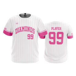 MENS SPORT CREW NECK DIAMONDS-PINK