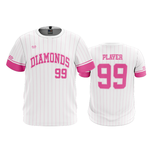 MENS SPORT CREW NECK DIAMONDS-PINK