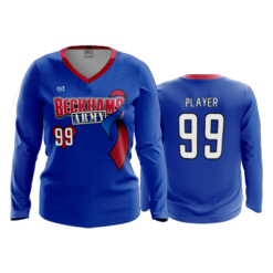 WOMENS V-NECK LONGSLEEVE BECKHAMS-ARMY