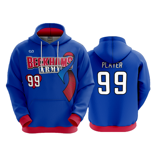 UNISEX FLEECE HOODY BECKHAMS-ARMY