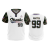 MENS 2-BUTTON SCOOP NECK LYCRA MESH CAMO-FIXES