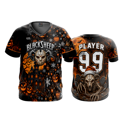 MENS SPORT V-NECK BLACK-SHEEP