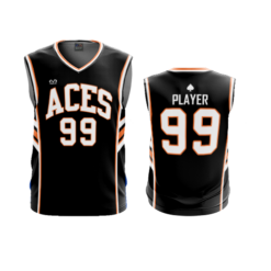 MENS BASKETBALL RIBBED TRIMMED VNECK AMANDA-CLEARCREEK-BBALL