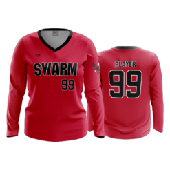 WOMENS V-NECK LONGSLEEVE SWARM-1