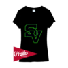 PORT WOMENS V-NECK T-SHIRT STEEL-VALLEY-FR