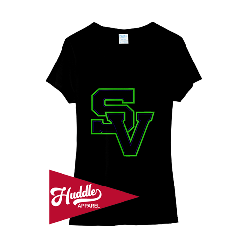 PORT WOMENS V-NECK T-SHIRT STEEL-VALLEY-FR