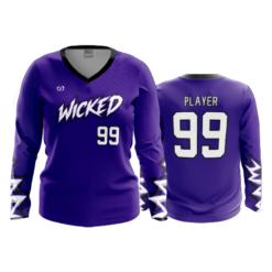 WOMENS V-NECK LONGSLEEVE WICKED-1