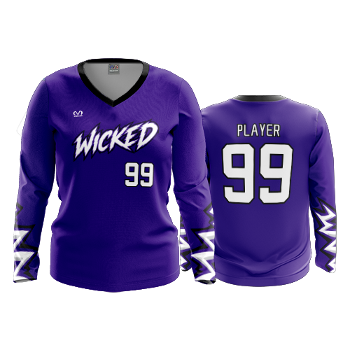 WOMENS V-NECK LONGSLEEVE WICKED-1