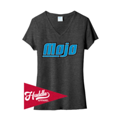 PORT WOMENS V-NECK T-SHIRT MOJO-BASEBALL-FR