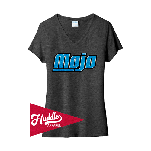 PORT WOMENS V-NECK T-SHIRT MOJO-BASEBALL-FR