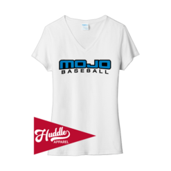 PORT WOMENS V-NECK T-SHIRT MOJO-BASEBALL-FR