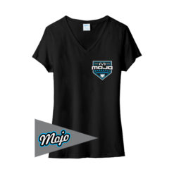 PORT WOMENS V-NECK T-SHIRT MOJO-BASEBALL-FR-2