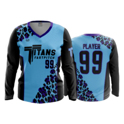 WOMENS V-NECK LONGSLEEVE TITANS-FASTPITCH-2