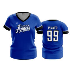 WOMENS V-NECK LITTLE-ANGELS-BASKETBALL