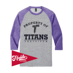 DISTRICT ¾ RAGLAN SLEEVE TITANS-FASTPITCH-FR