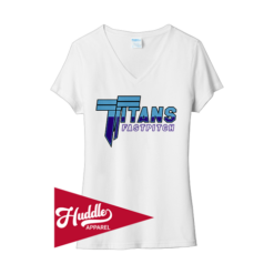 PORT WOMENS V-NECK T-SHIRT TITANS-FASTPITCH-FR